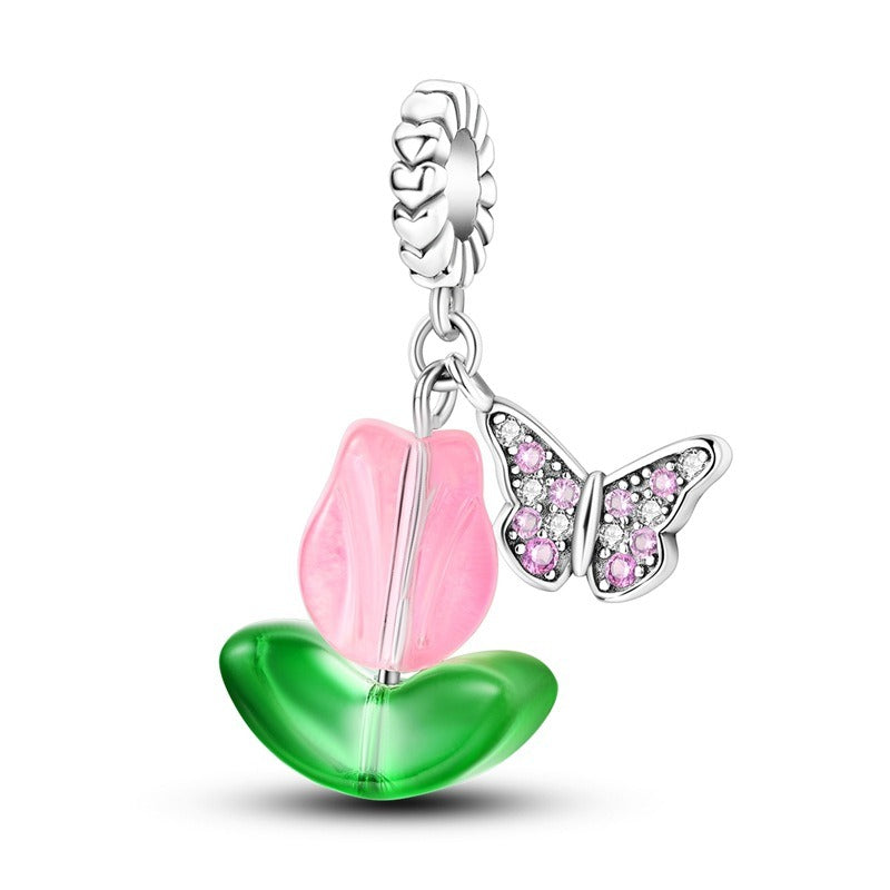 Chaine de sécurité & Charms Fleurs
