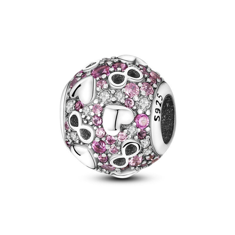 Perles Clip Cœur Colorées – Plaqué Cuivre & Argent S925