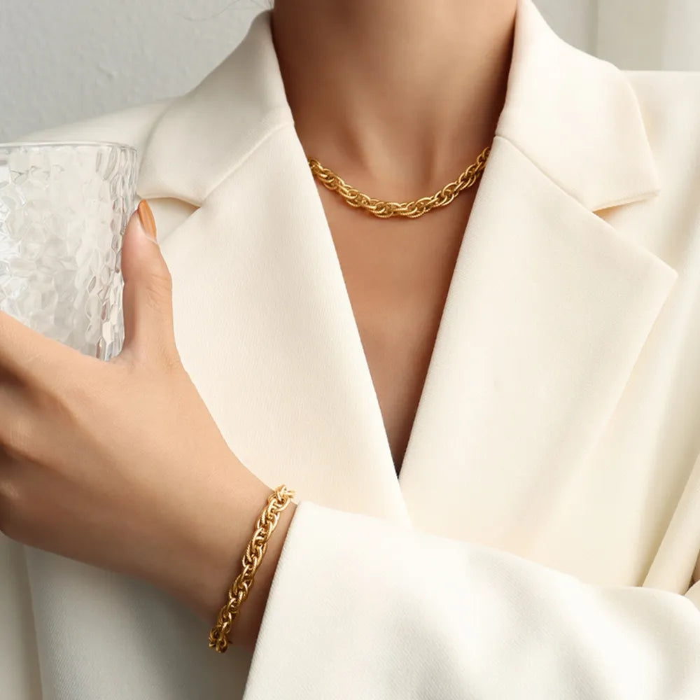 Collier Chaîne Acier Titane – Style Minimaliste Unisexe