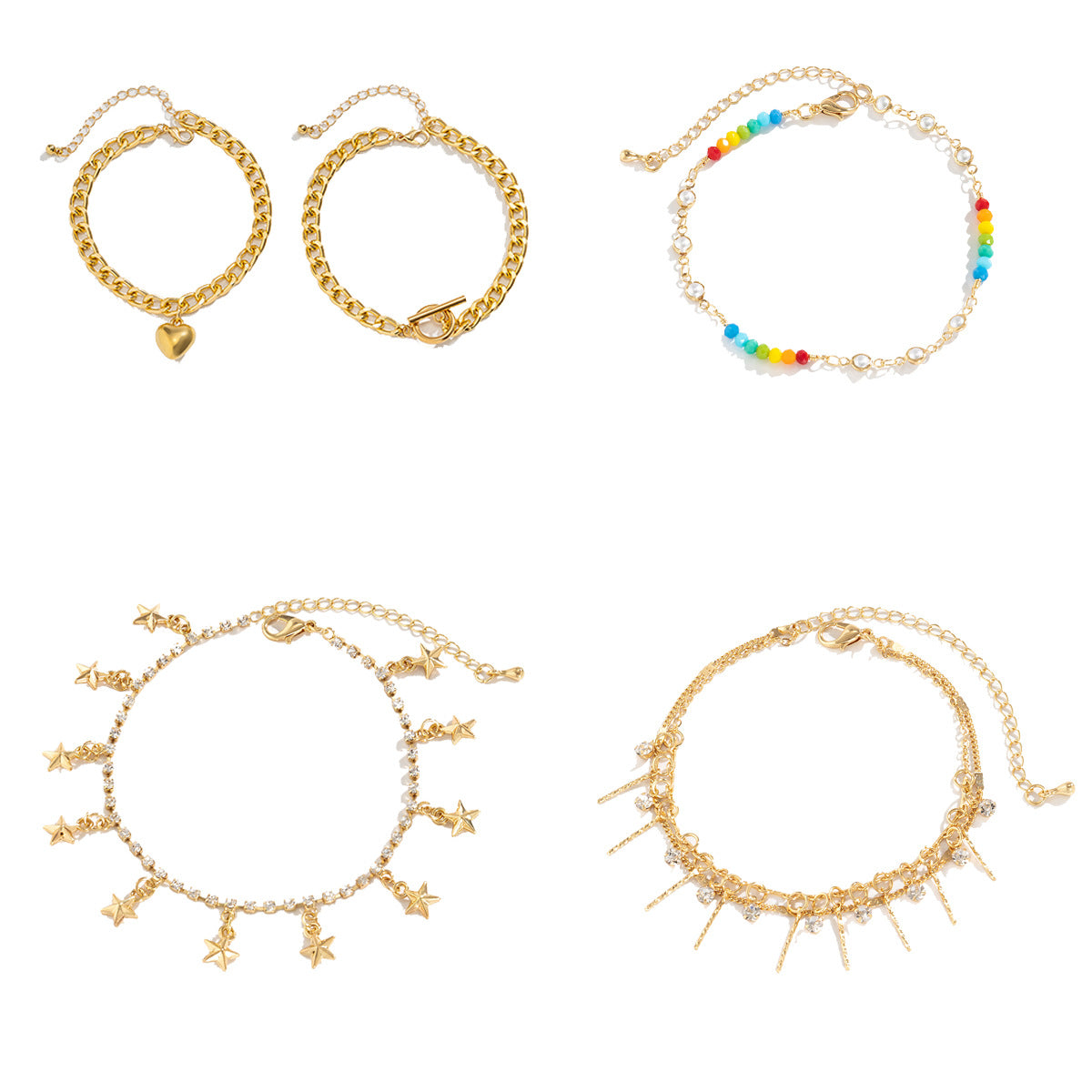 Bracelet de Cheville Étoile & Perles – Style Plage Bohème Chic