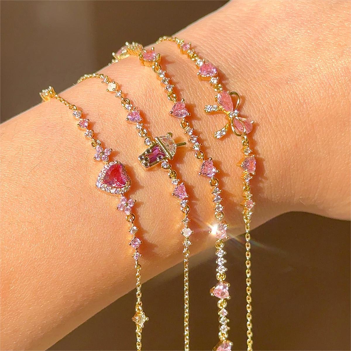 Bracelet Papillon & Cœur – Zircon Brillant & Douceur Romantique
