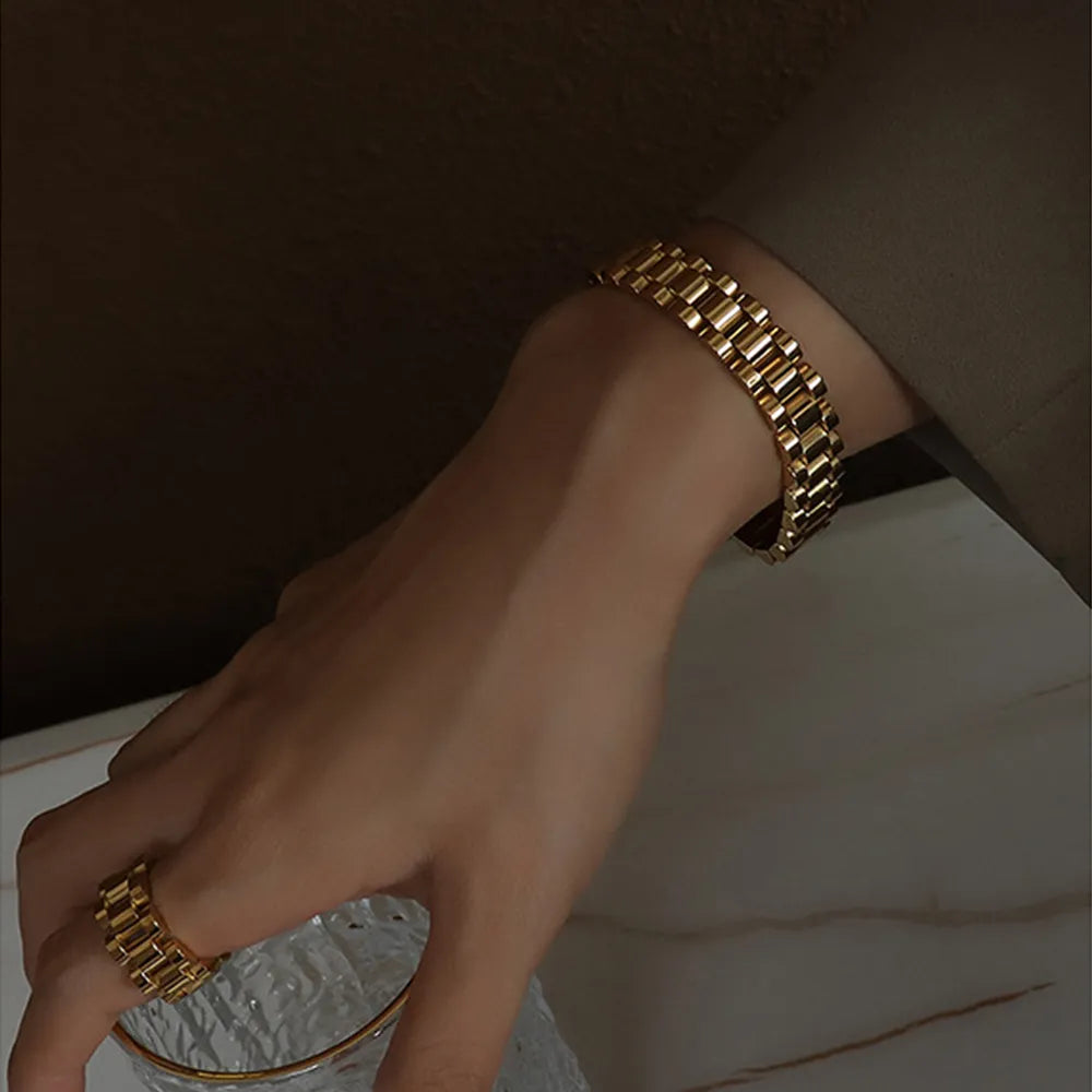 Bracelet Chaîne – Acier Titane & Design Urbain