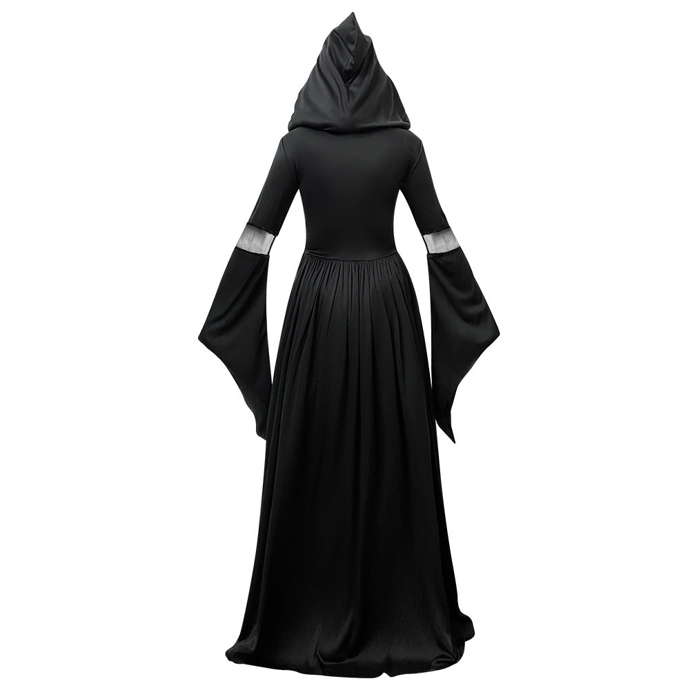 Robe Sorcière Noire à Capuche