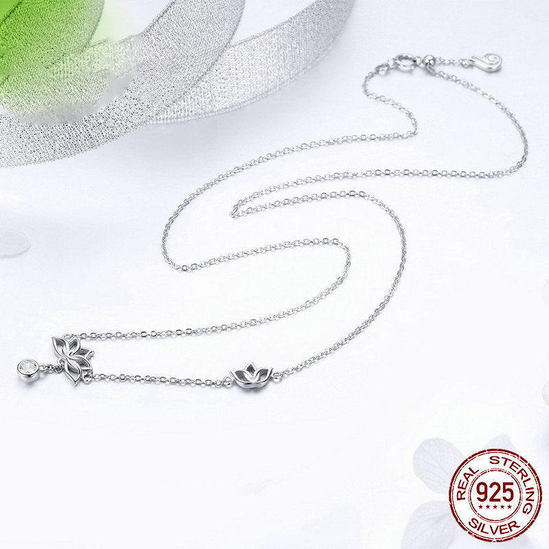 Collier Lotus en Argent 925