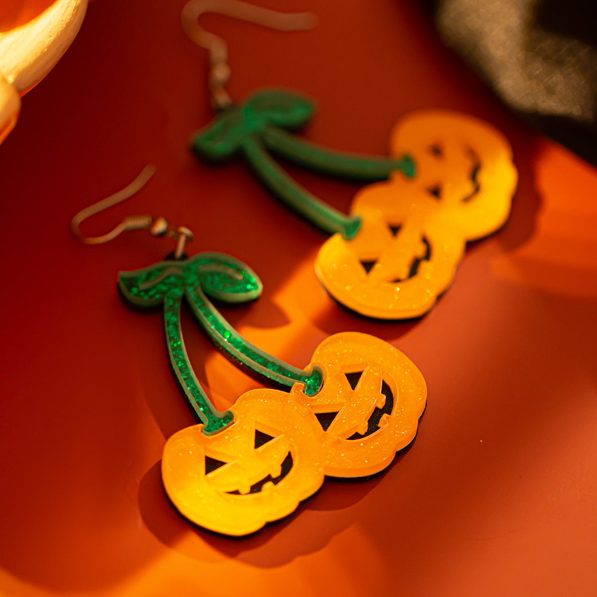 Boucles d’Oreilles Citrouilles Cerises
