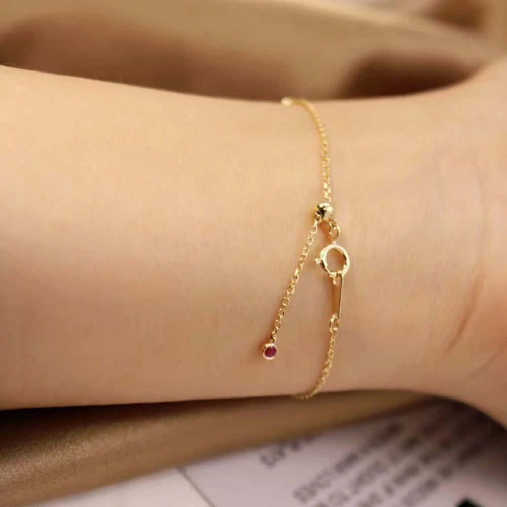 Bracelet Rubis Mini Zircons – Argent 925 & Élégance Précieuse