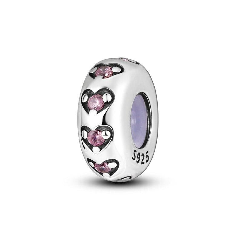 Perles Clip Cœur Colorées – Plaqué Cuivre & Argent S925