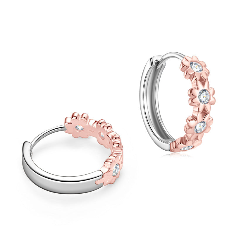 Créoles Fleur Moissanite