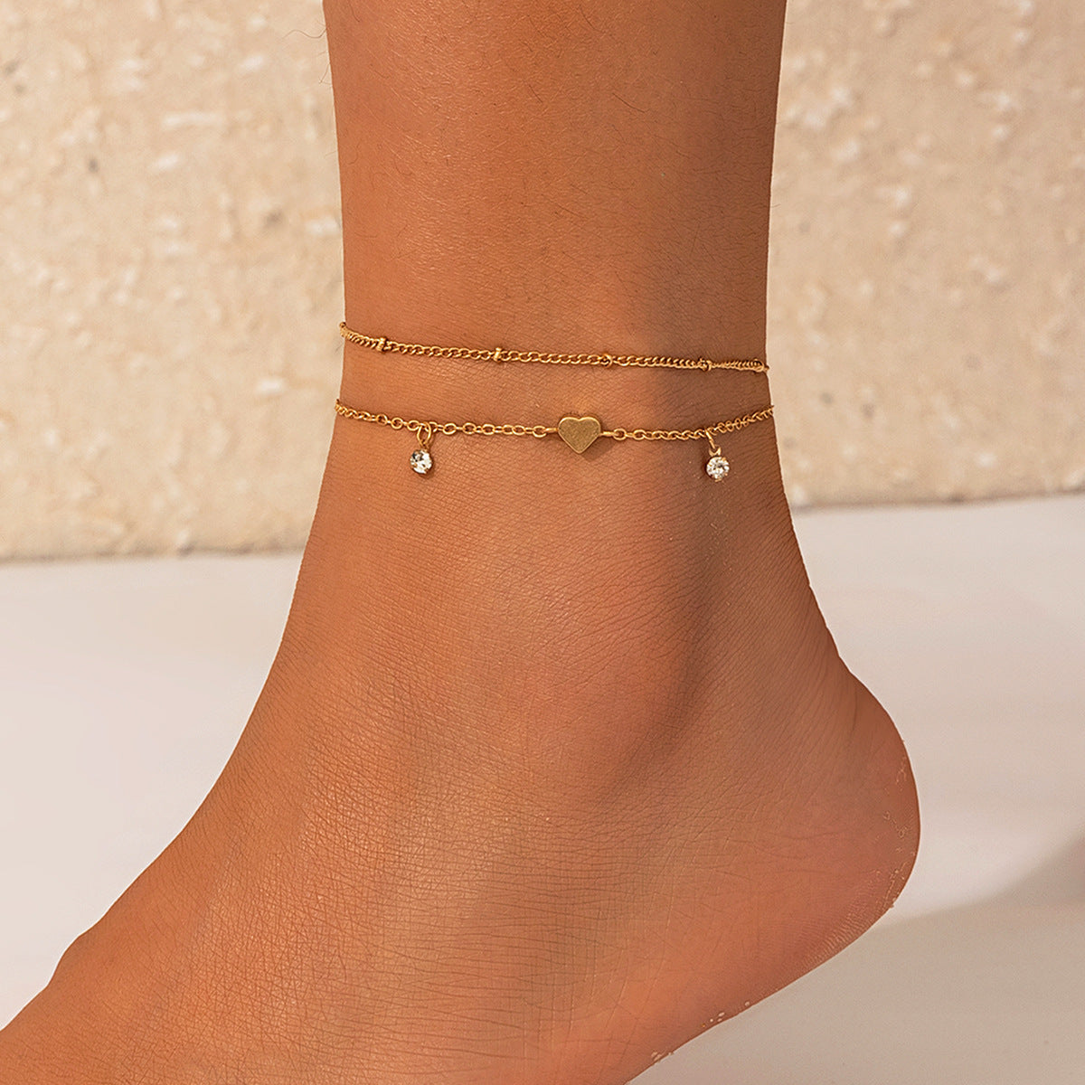 Bracelet de Cheville Plage – Perles, Étoiles & Charms Océan
