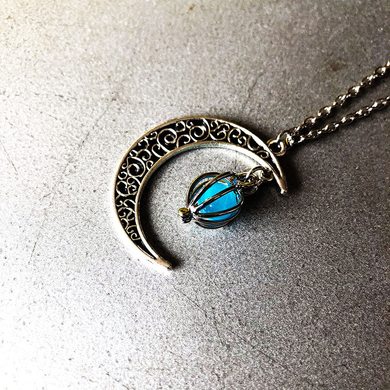 Collier Lune & Pierre Lumineuse
