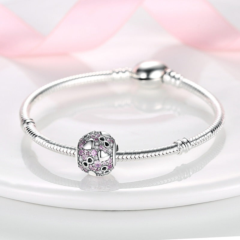 Perles Clip Cœur Colorées – Plaqué Cuivre & Argent S925