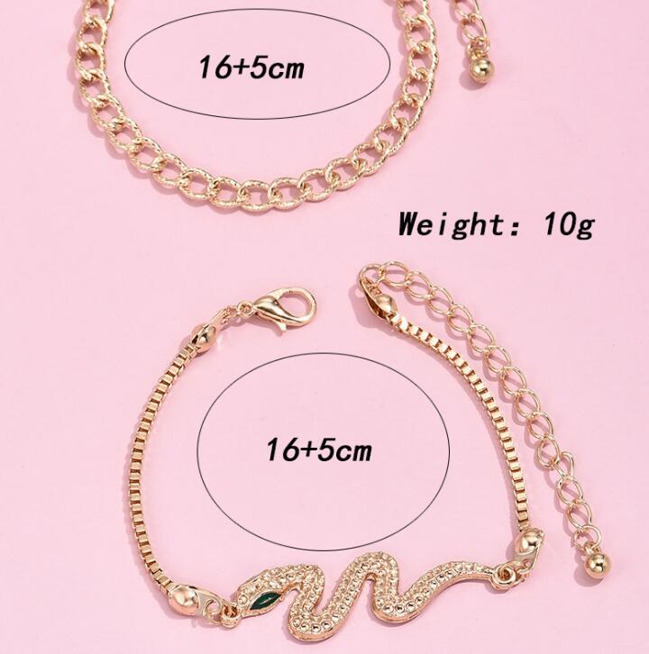 Bracelet Duo Serpent & Chaîne