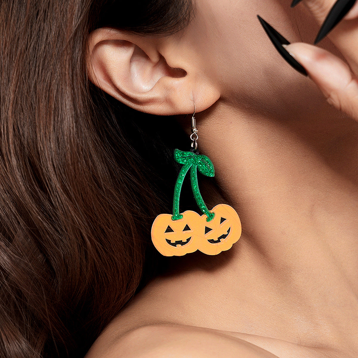 Boucles d’Oreilles Citrouilles Cerises