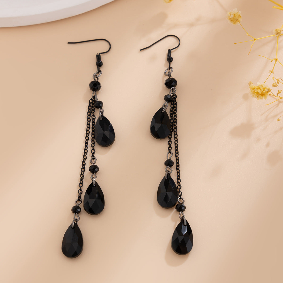 Boucles d’Oreilles Gouttes de Cristal