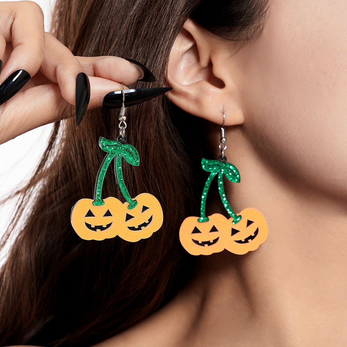 Boucles d’Oreilles Citrouilles Cerises