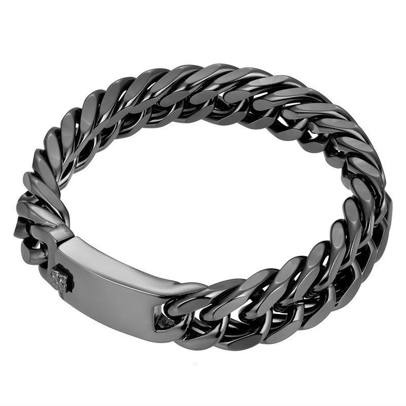 Bracelet Homme – Plaqué Or 18K & Double Boucle