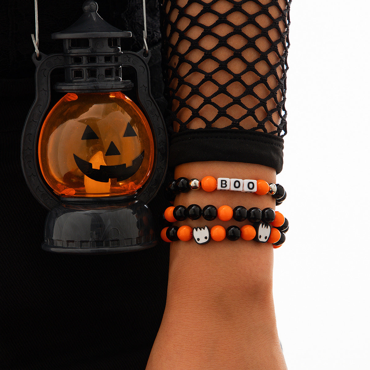 Lot de Bracelets Halloween – Citrouilles, Fantômes & Perles Orange