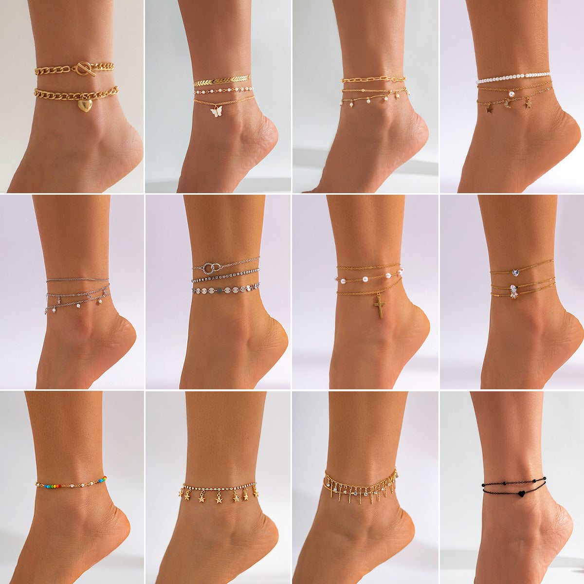 Bracelet de Cheville Étoile & Perles – Style Plage Bohème Chic