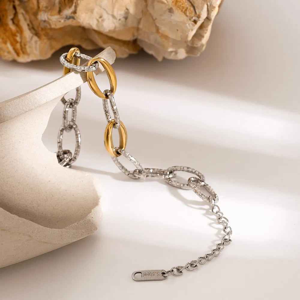 Bracelet Doré Acier Inox – Plaqué Or 18K & Style Structuré
