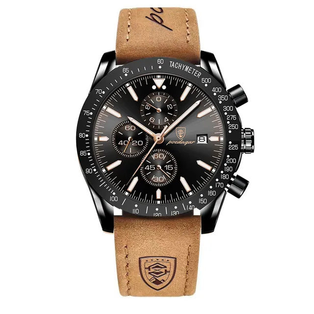 Montre Homme Sport – Multifonction, Étanche & Veilleuse Quartz