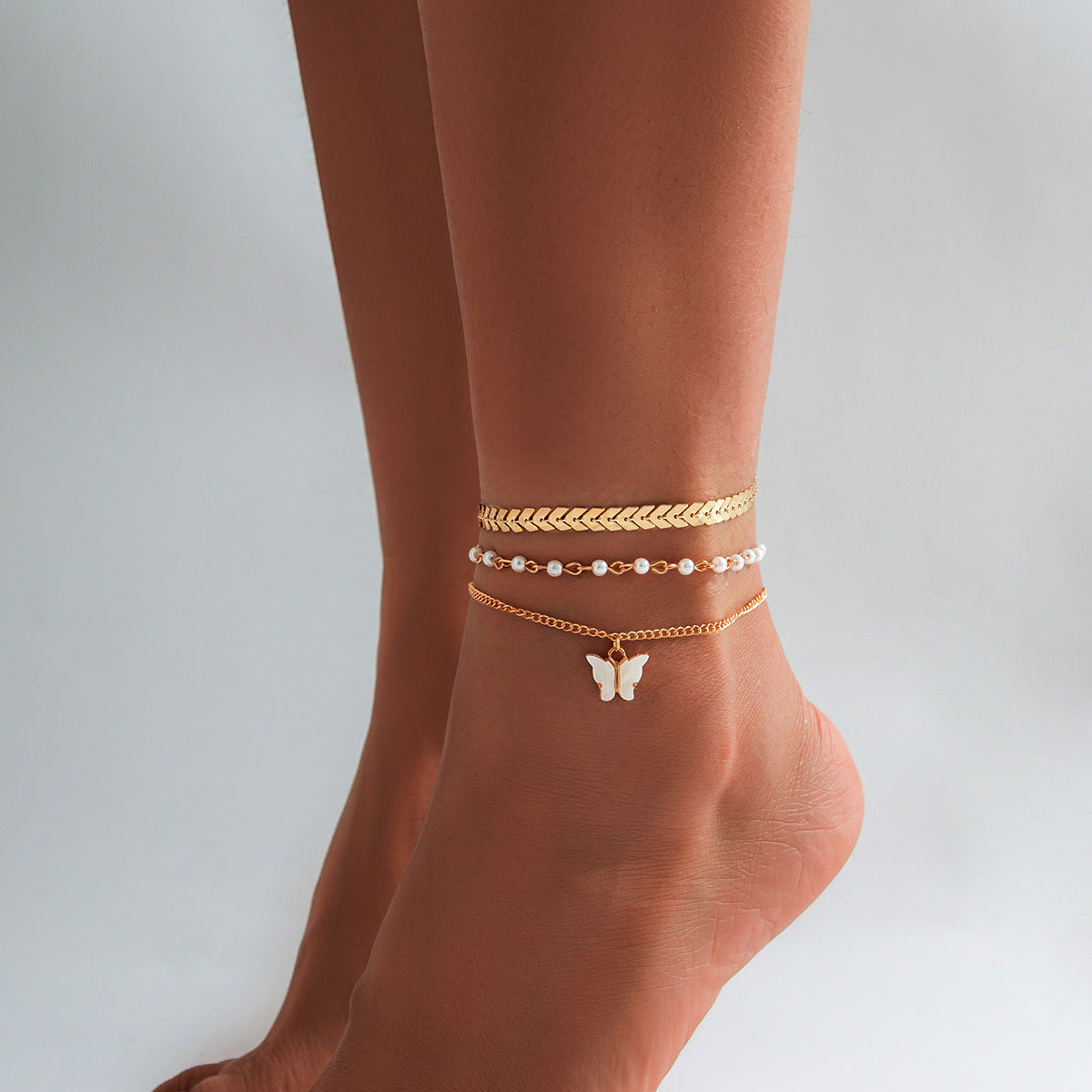 Bracelet de Cheville Étoile & Perles – Style Plage Bohème Chic