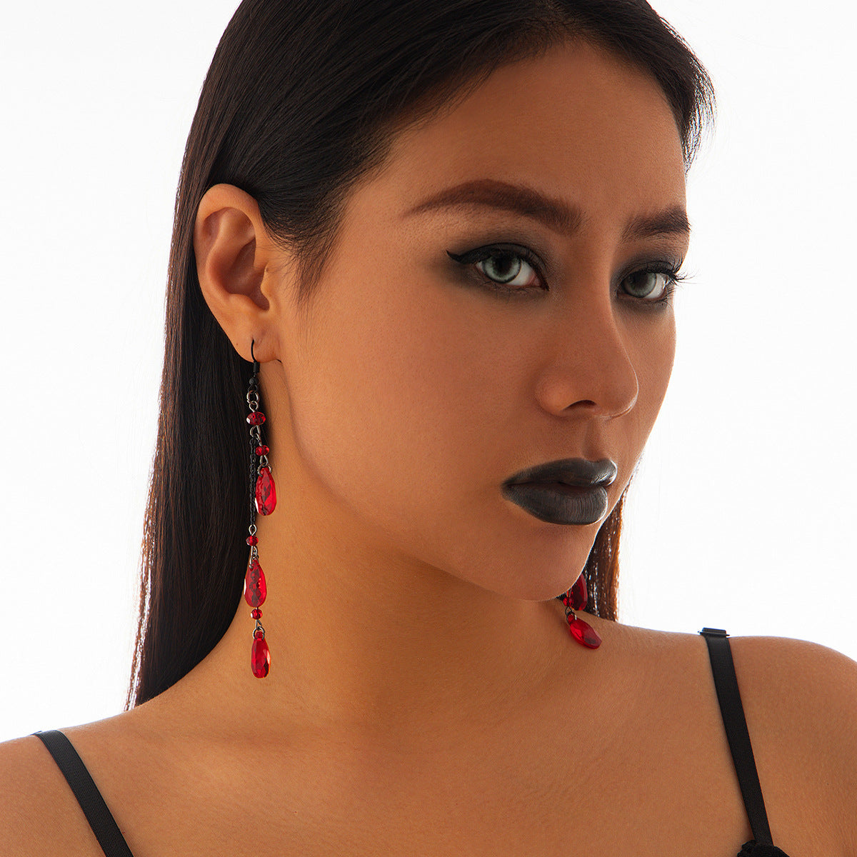Boucles d’Oreilles Gouttes de Cristal