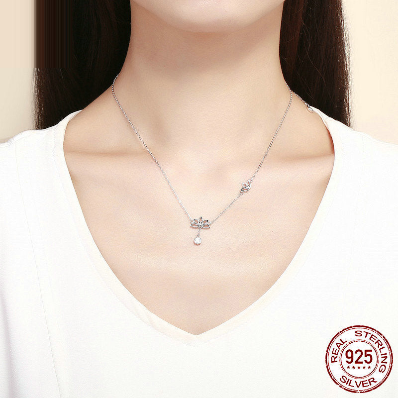 Collier Lotus en Argent 925