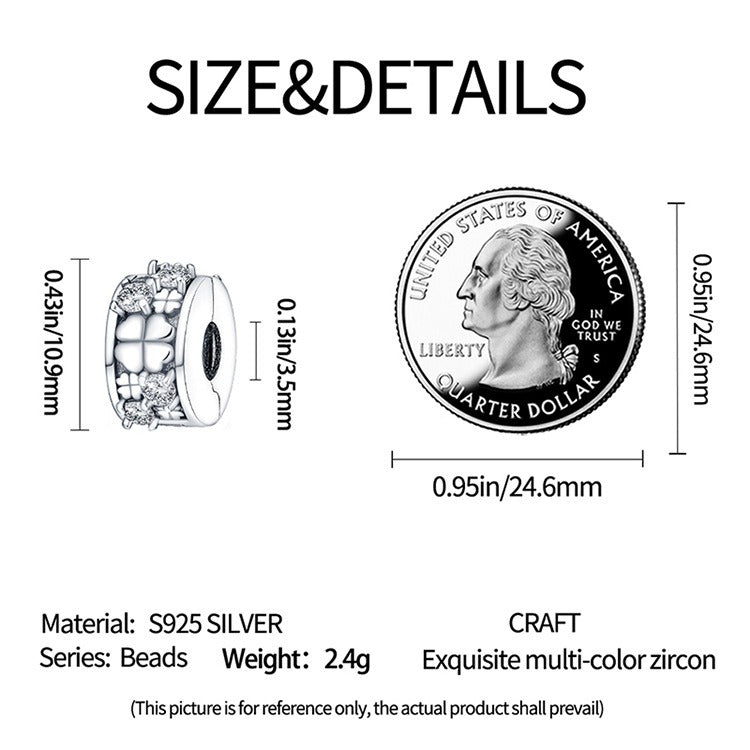 Pendentif Trèfle Porte-Bonheur – En Cuivre Plaqué Argent 925