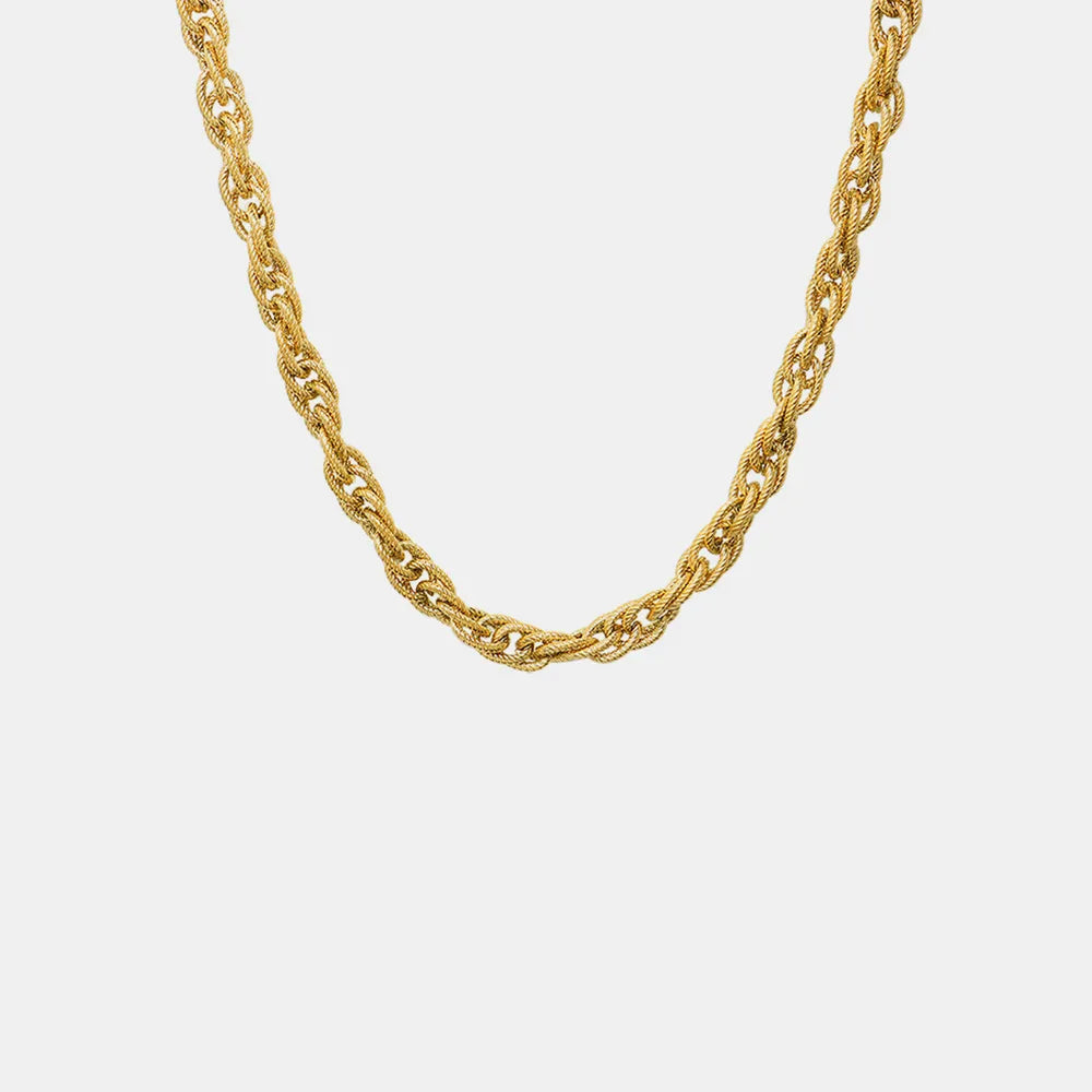Collier Chaîne Acier Titane – Style Minimaliste Unisexe