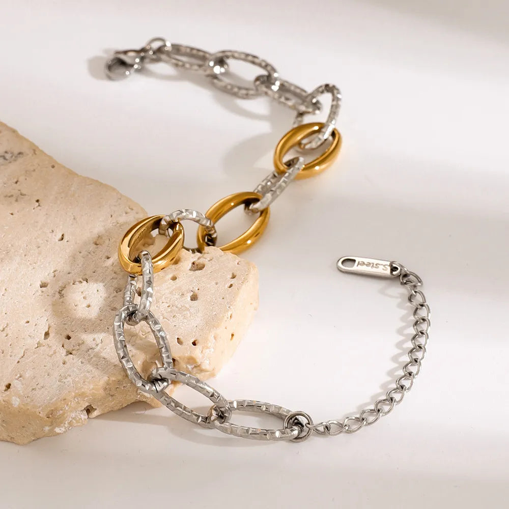 Bracelet Doré Acier Inox – Plaqué Or 18K & Style Structuré