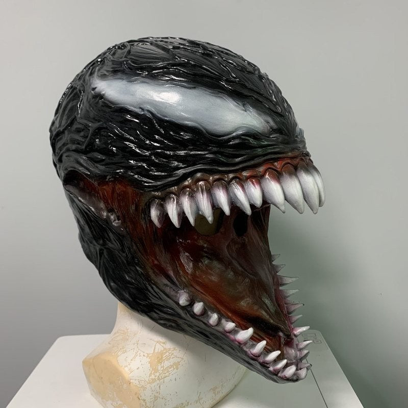 Masque Latex Venom – Effet Réaliste, Langue Longue & Dents Agressives ️