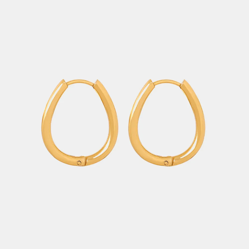 Boucles d’Oreilles Huggie – Acier Titane & Finition Brillante