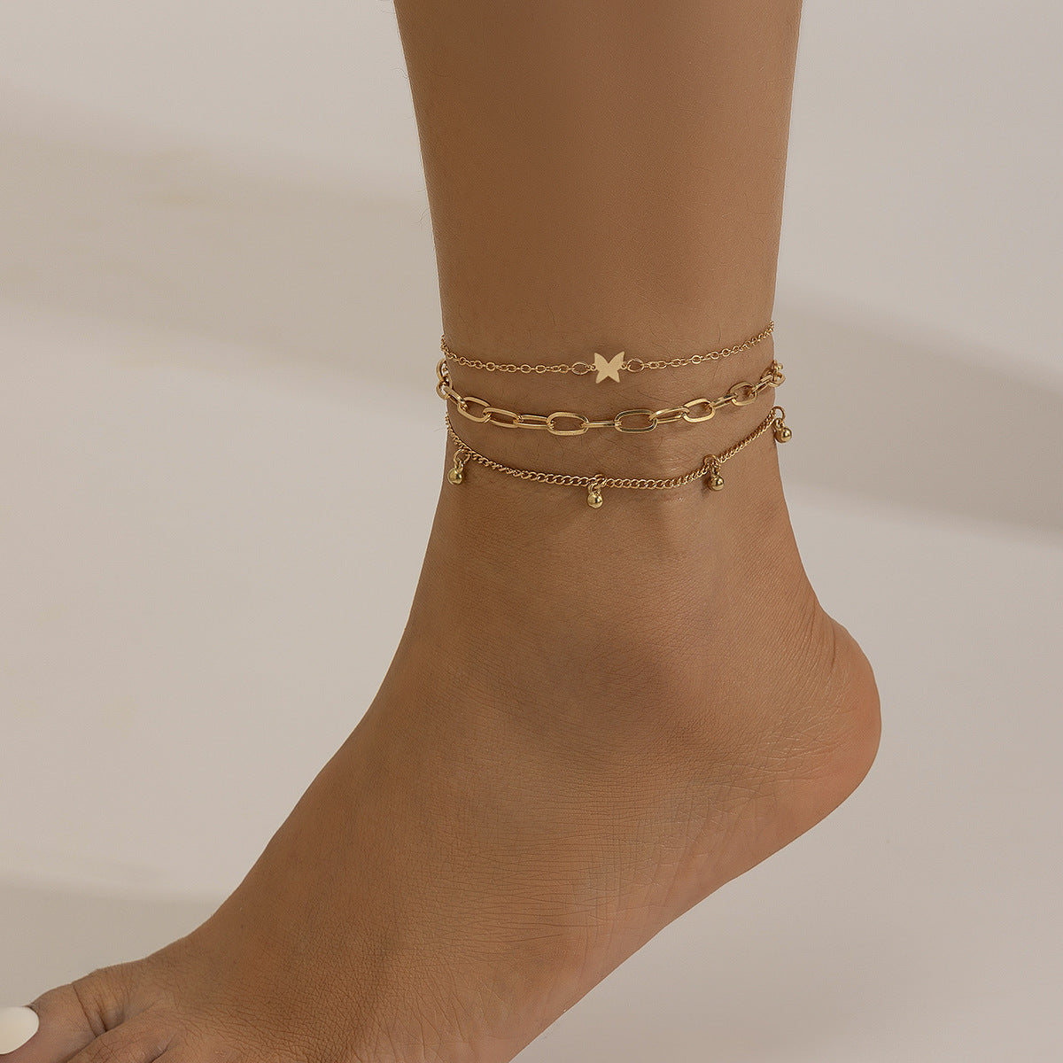 Bracelet de Cheville Plage – Perles, Étoiles & Charms Océan