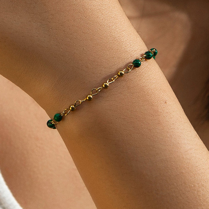 Bracelet Rétro Perles – Acier Inoxydable & Élégance Discrète