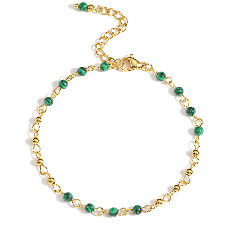 Bracelet Rétro Perles – Acier Inoxydable & Élégance Discrète