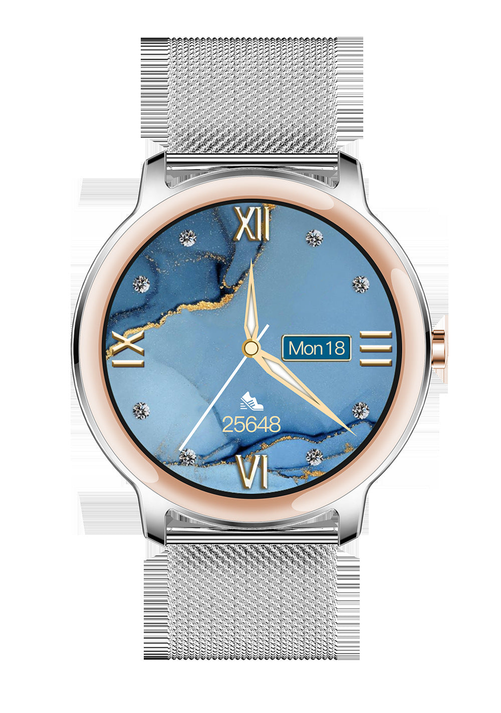 Montre Connectée Élégance Femme R18 – Écran Ultra Fin 1.09", Bluetooth 5.0, Suivi Santé & Téléchargement Musique