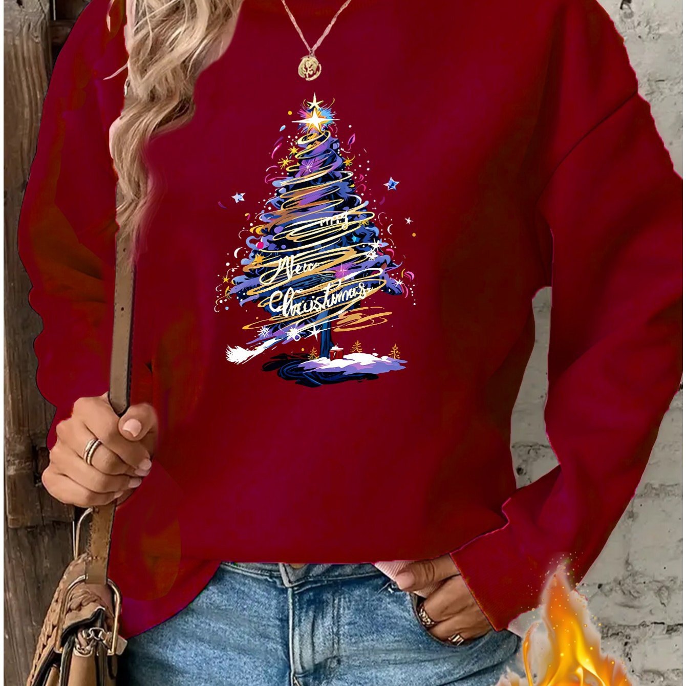 Sweat de Noël Femme – Sapin Festif & Couleurs Vibrantes