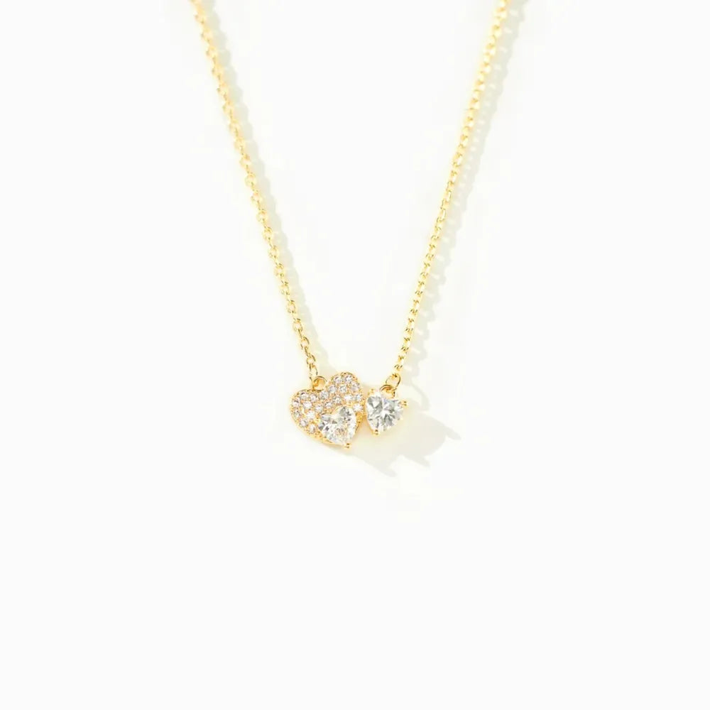 Collier Cœur en Zircon – Plaqué Or 18K & Argent 925