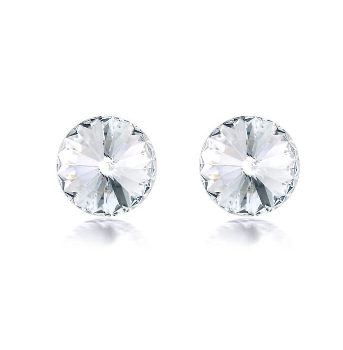 Boucles d’Oreilles Baffin – Cristaux Swarovski & Finition Argentée