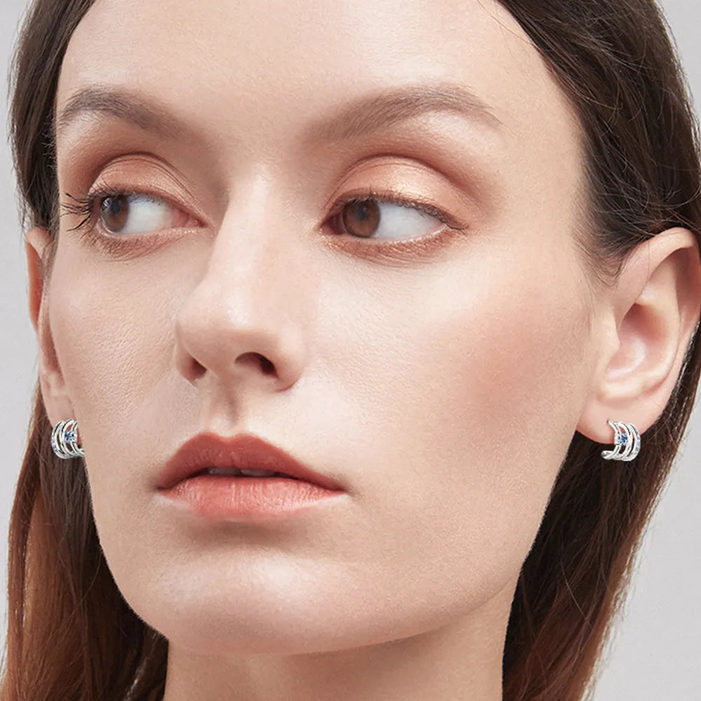 Boucles d’Oreilles en Moissanite – Argent 925 Éclat Pur