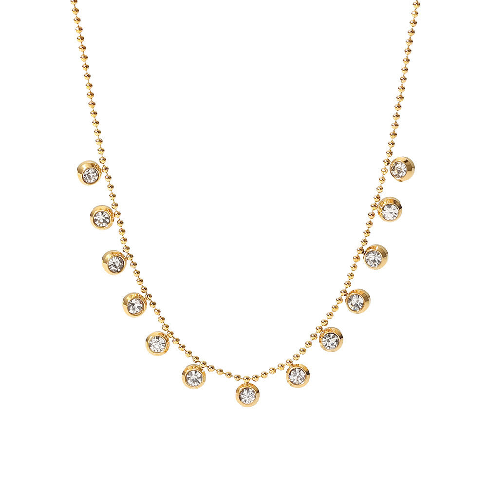 Collier Zircon Plaqué Or 18K – Élégance et Raffinement