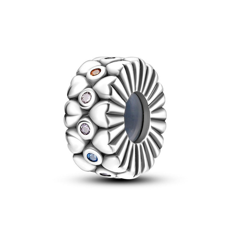 Perles Clip Cœur Colorées – Plaqué Cuivre & Argent S925
