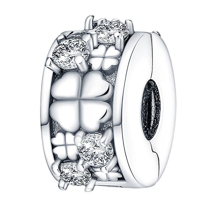 Pendentif Trèfle Porte-Bonheur – En Cuivre Plaqué Argent 925