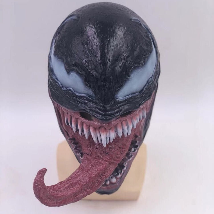 Masque Latex Venom – Effet Réaliste, Langue Longue & Dents Agressives ️