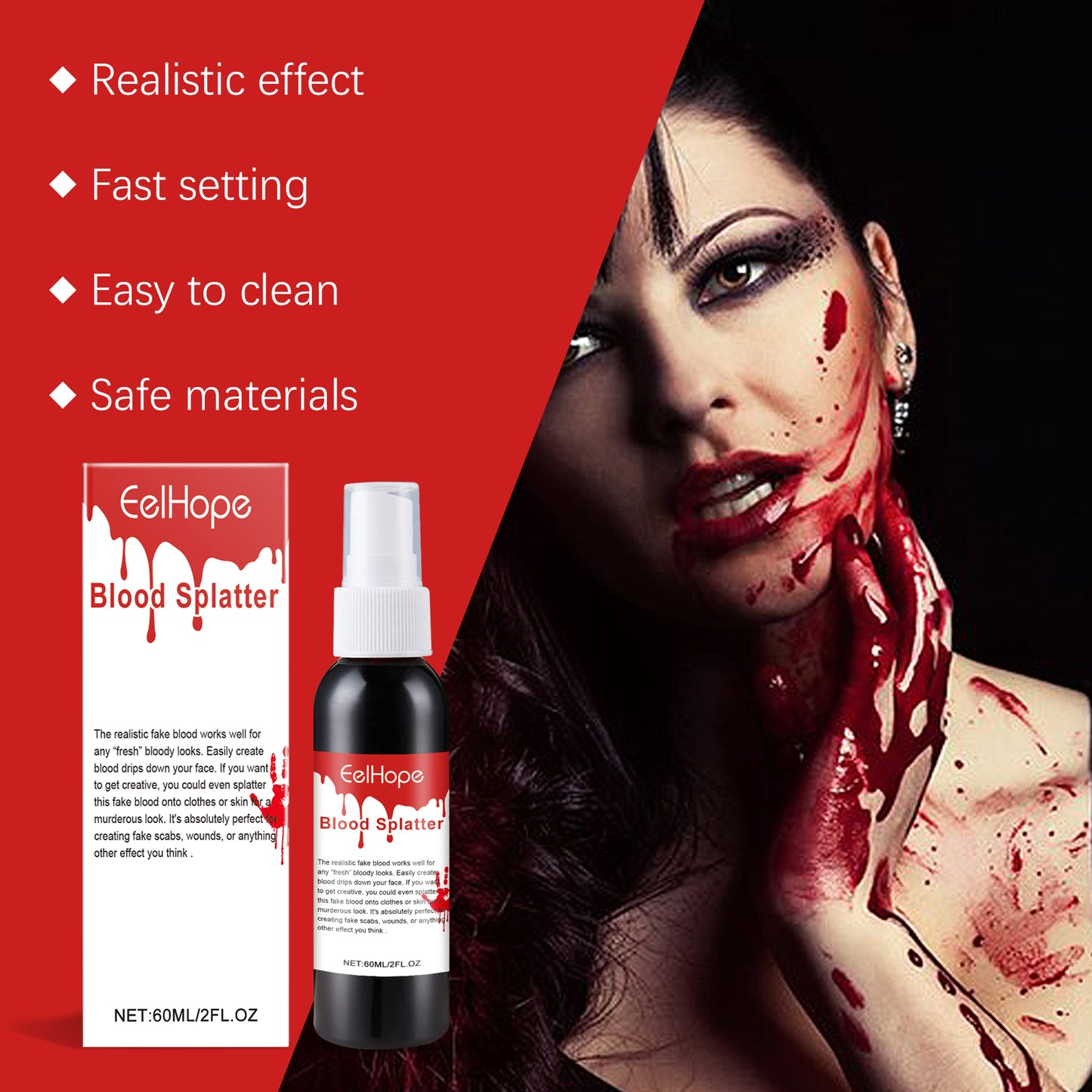 Spray Effet Sang – Faux Sang Réaliste pour Maquillage