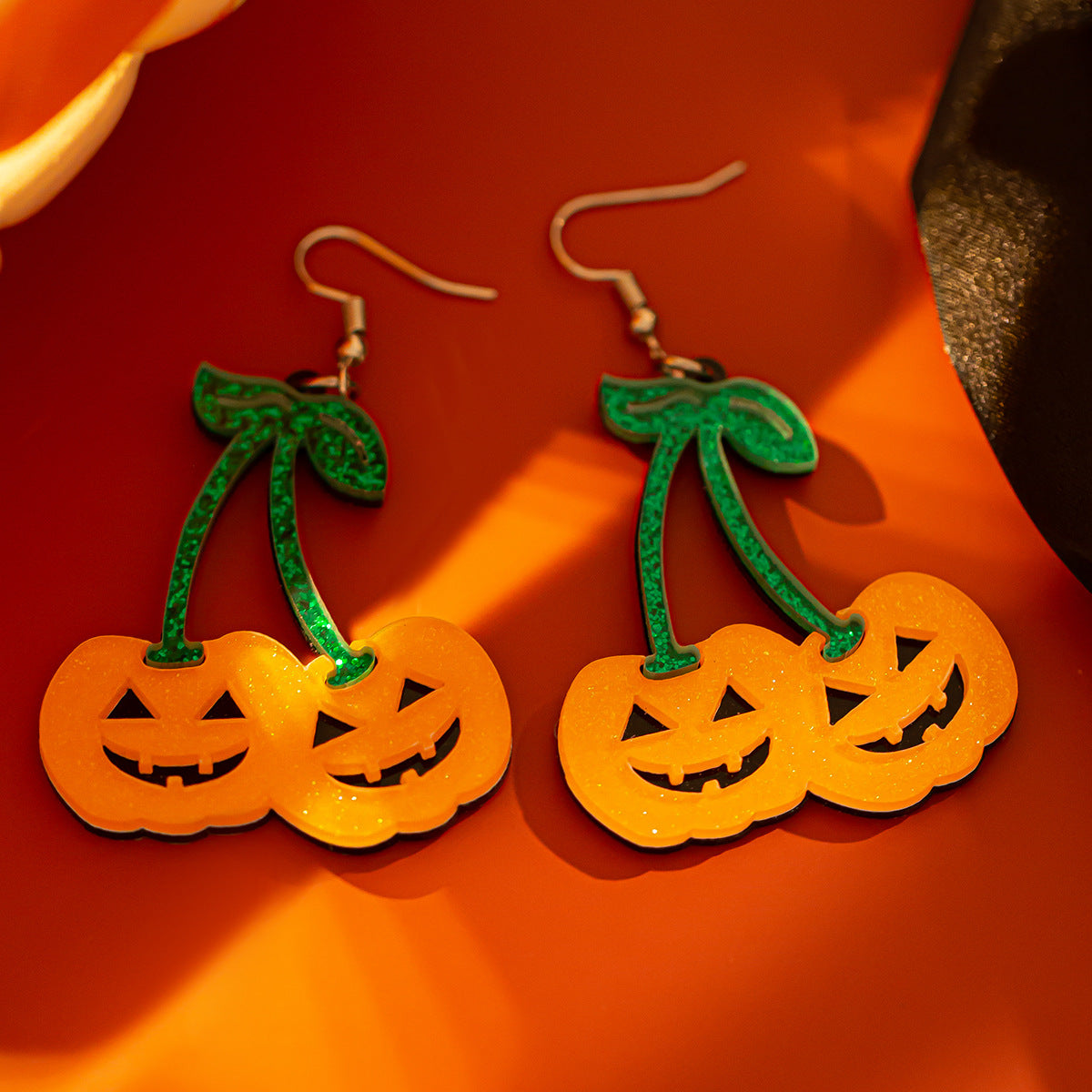 Boucles d’Oreilles Citrouilles Cerises