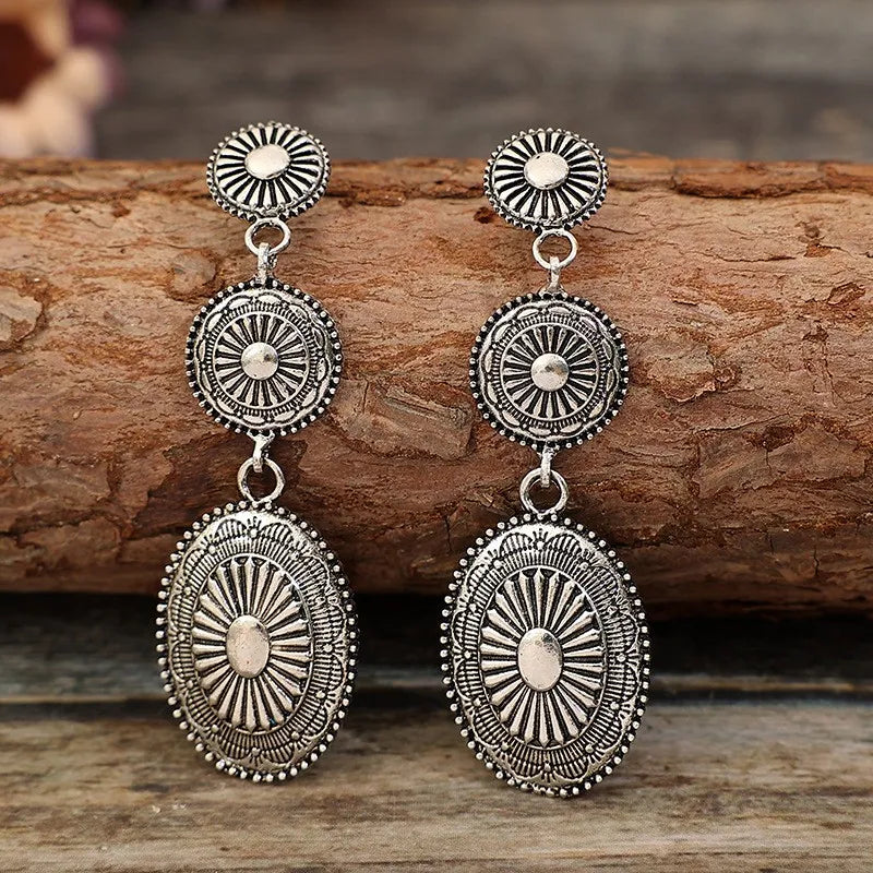 Boucles d’Oreilles Vintage – Alliage Doré & Design Dangle