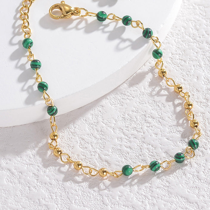 Bracelet Rétro Perles – Acier Inoxydable & Élégance Discrète