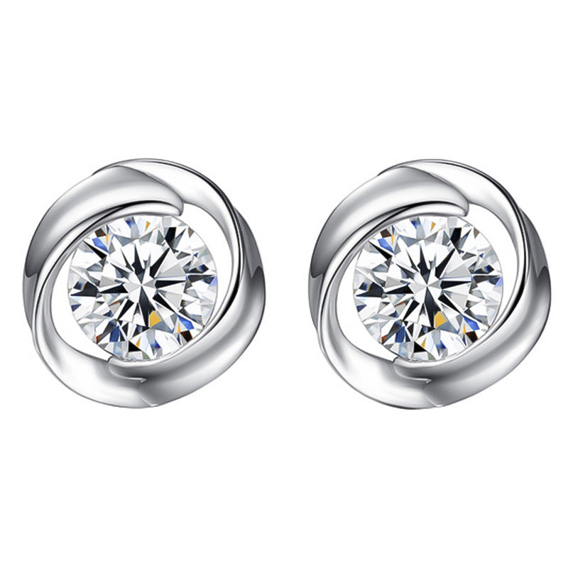 Boucles d’oreilles en Argent 925 – Design Rose Épurée & Élégante