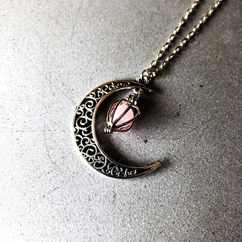 Collier Lune & Pierre Lumineuse